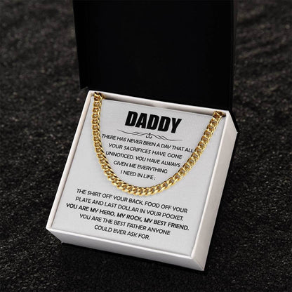 Best Father Ever Cuban Link Chain For Men - Shopping Therapy, LLC Jewelry