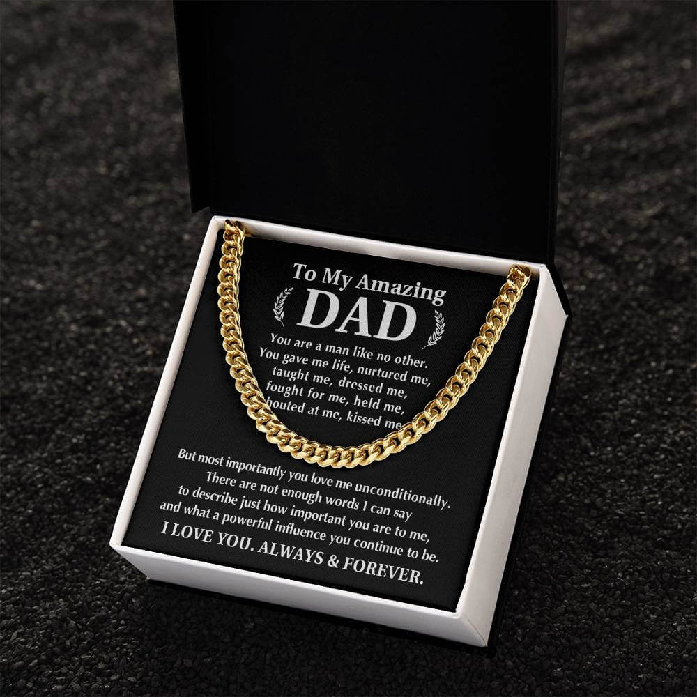 Always And Forever Men's Cuban Link Chain