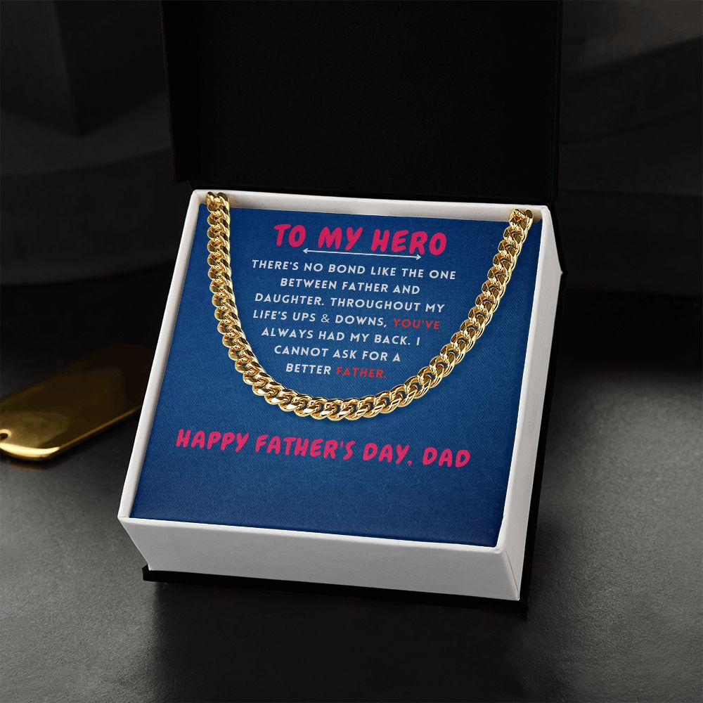 To My Hero Cuban Link Chain For Men