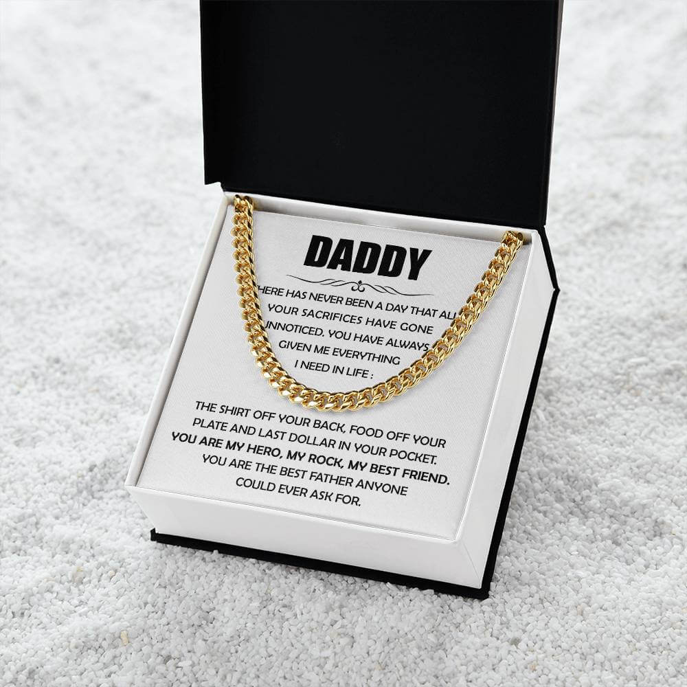 Best Father Ever Cuban Link Chain For Men