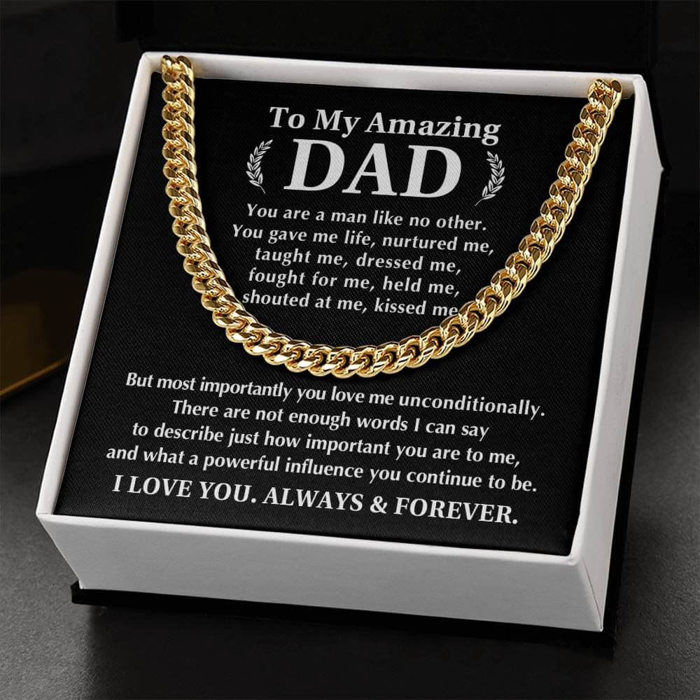 Always And Forever Men's Cuban Link Chain