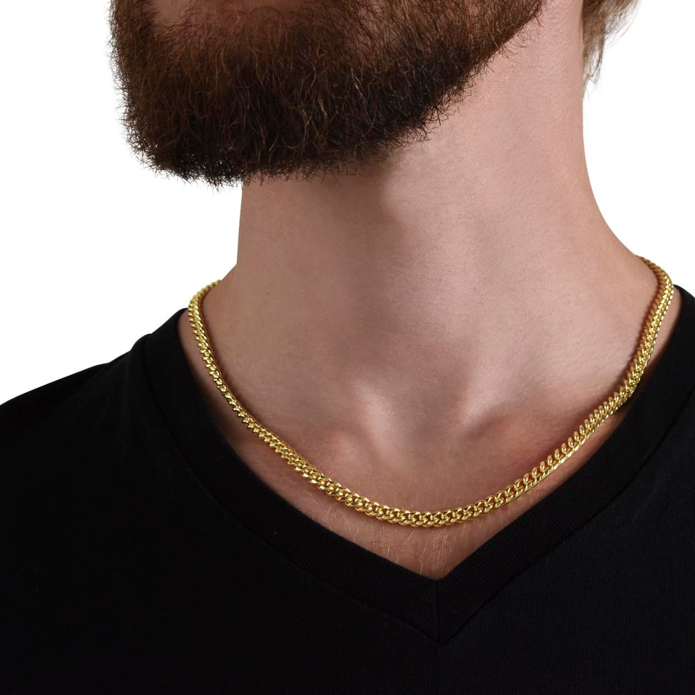 Husband’s Father's Day Cuban Link Chain – Romantic Gift from Wife