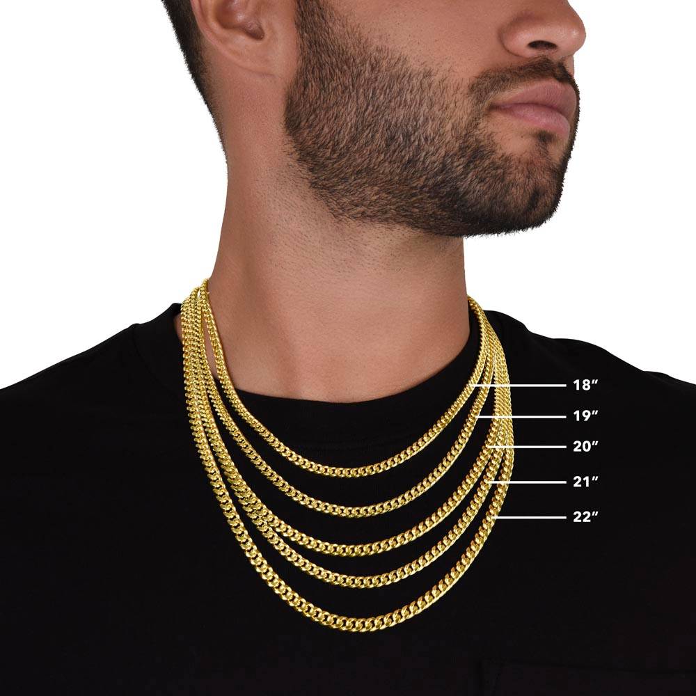 To My Hero Cuban Link Chain For Men - Shopping Therapy, LLC Jewelry