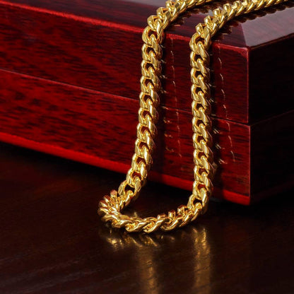 Bonus Dad Cuban Link Chain – Stepdad Gift, Father Figure Necklace for Men