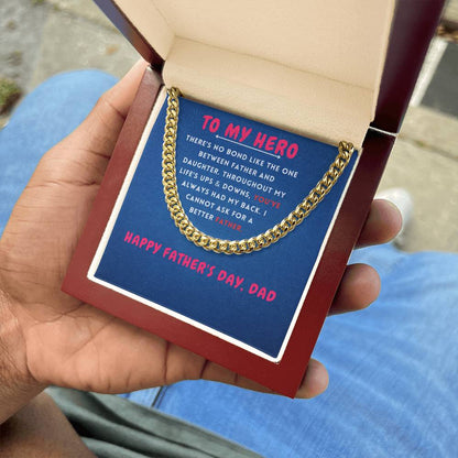 To My Hero Cuban Link Chain For Men - Shopping Therapy, LLC Jewelry