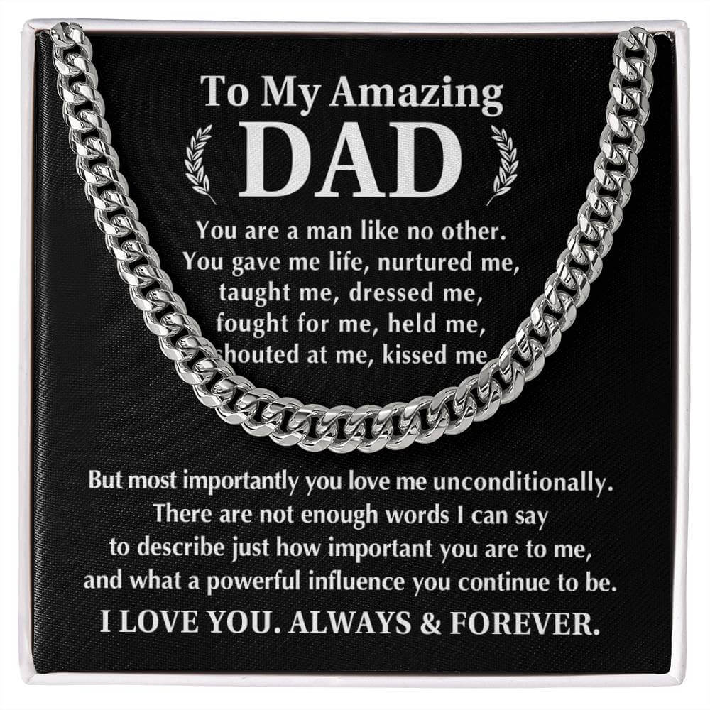 Always And Forever Men's Cuban Link Chain - Shopping Therapy, LLC Jewelry