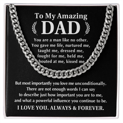 Always And Forever Men's Cuban Link Chain - Shopping Therapy, LLC Jewelry