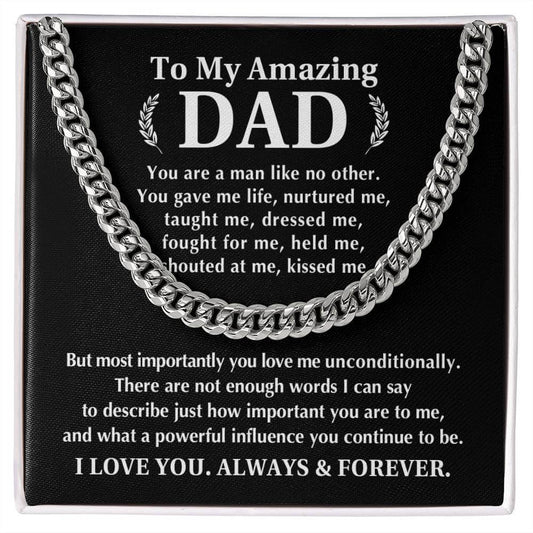 Always And Forever Men's Cuban Link Chain - Shopping Therapy, LLC Jewelry