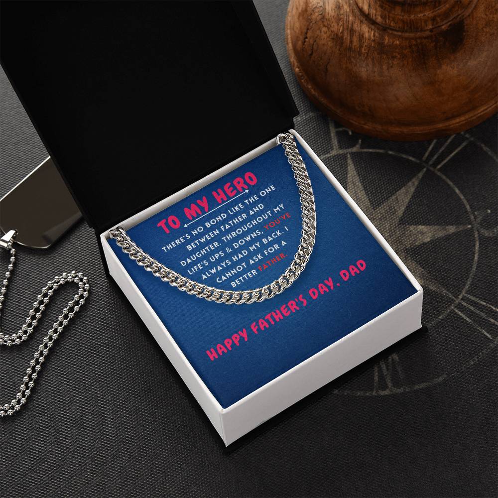 To My Hero Cuban Link Chain For Men
