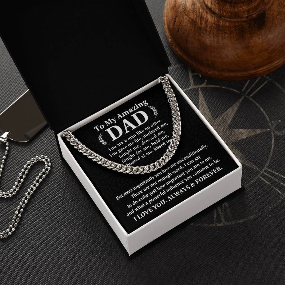 Always And Forever Men's Cuban Link Chain - Shopping Therapy, LLC Jewelry