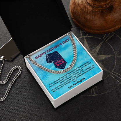 Father-N-Daughter Bond Men's Cuban Link Chain - Shopping Therapy, LLC necklace