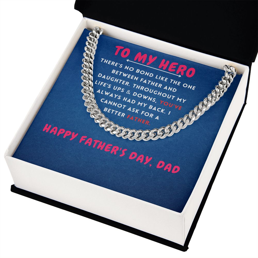 To My Hero Cuban Link Chain For Men