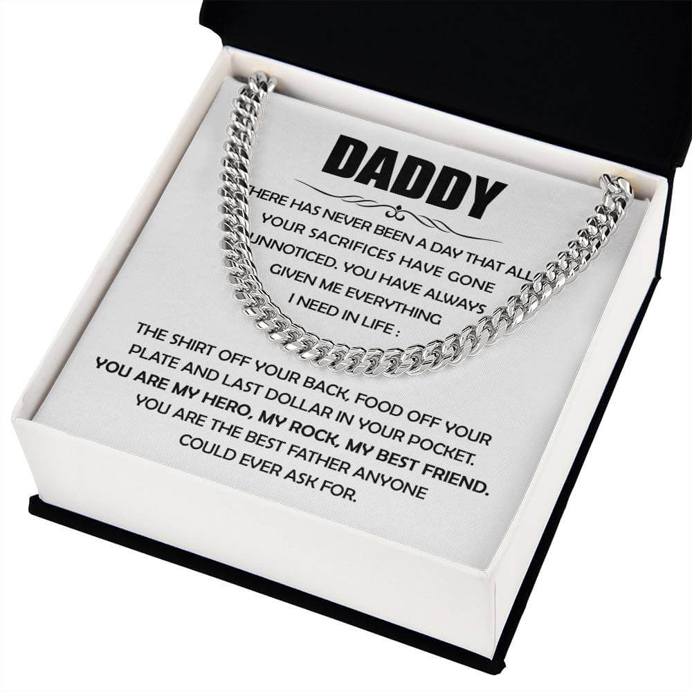 Best Father Ever Cuban Link Chain For Men