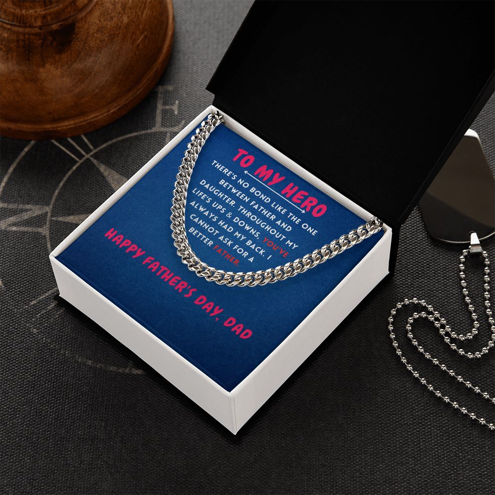 To My Hero Cuban Link Chain For Men