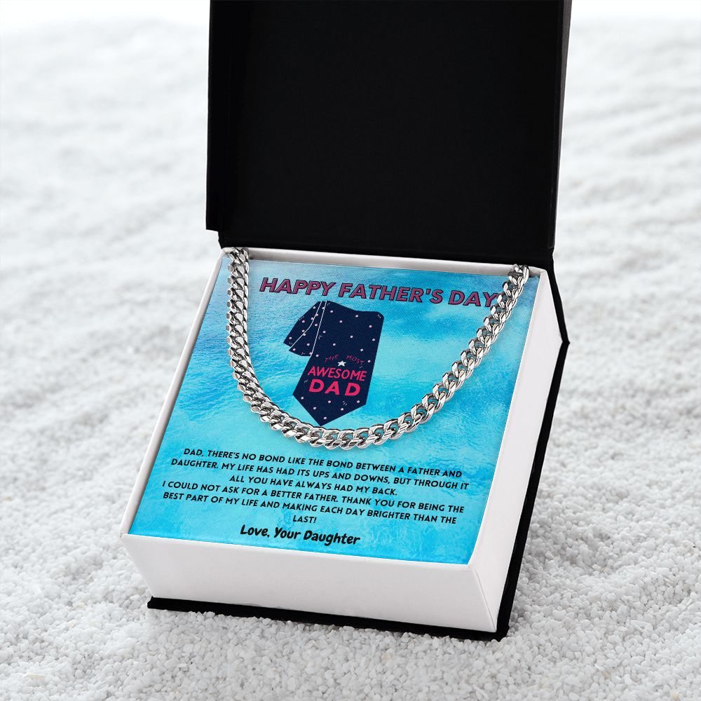 Father-N-Daughter Bond Men's Cuban Link Chain - Shopping Therapy, LLC necklace