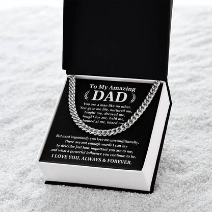 Always And Forever Men's Cuban Link Chain - Shopping Therapy, LLC Jewelry