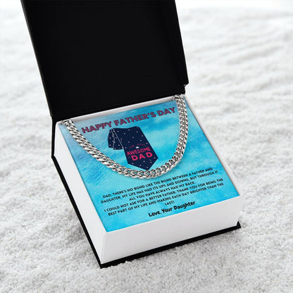 Father-N-Daughter Bond Men's Cuban Link Chain - Shopping Therapy, LLC necklace