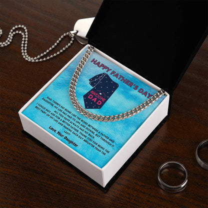 Father-N-Daughter Bond Men's Cuban Link Chain - Shopping Therapy, LLC necklace