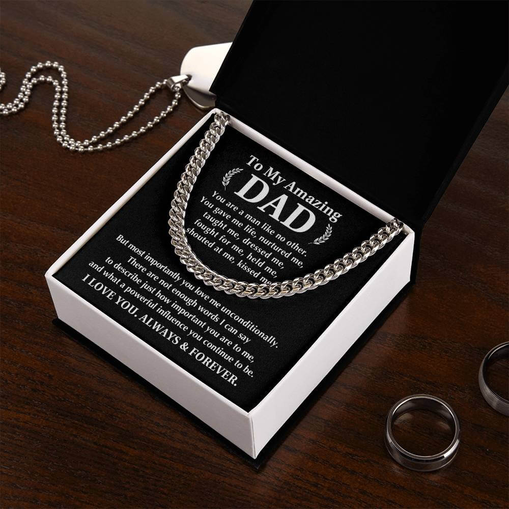 Always And Forever Men's Cuban Link Chain
