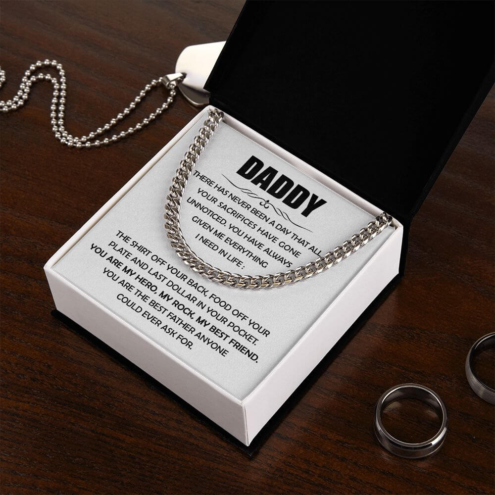 Best Father Ever Cuban Link Chain For Men