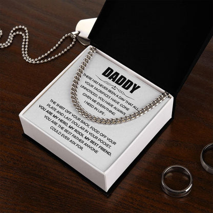 Best Father Ever Cuban Link Chain For Men