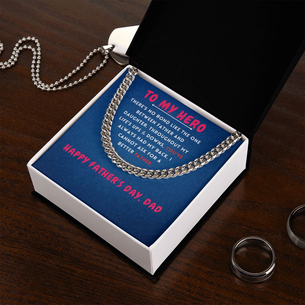 To My Hero Cuban Link Chain For Men