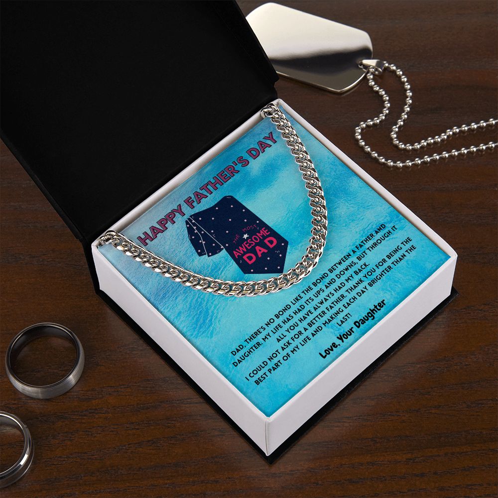 Father-N-Daughter Bond Men's Cuban Link Chain