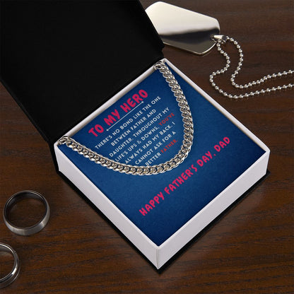 To My Hero Cuban Link Chain For Men