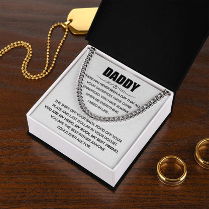 Best Father Ever Cuban Link Chain For Men