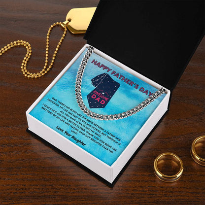 Father-N-Daughter Bond Men's Cuban Link Chain - Shopping Therapy, LLC necklace
