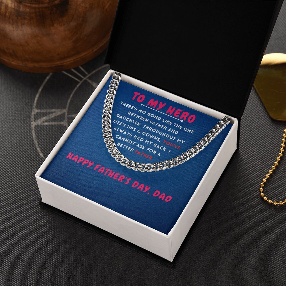 To My Hero Cuban Link Chain For Men