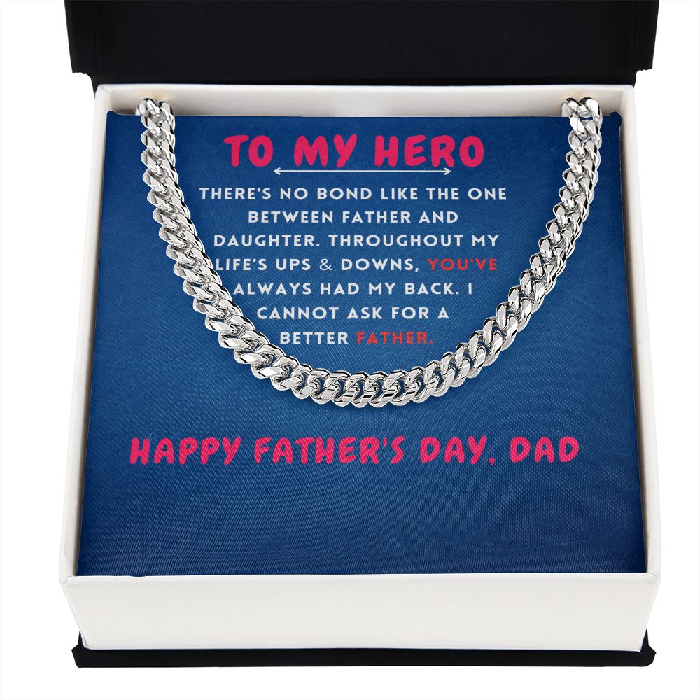 To My Hero Cuban Link Chain For Men
