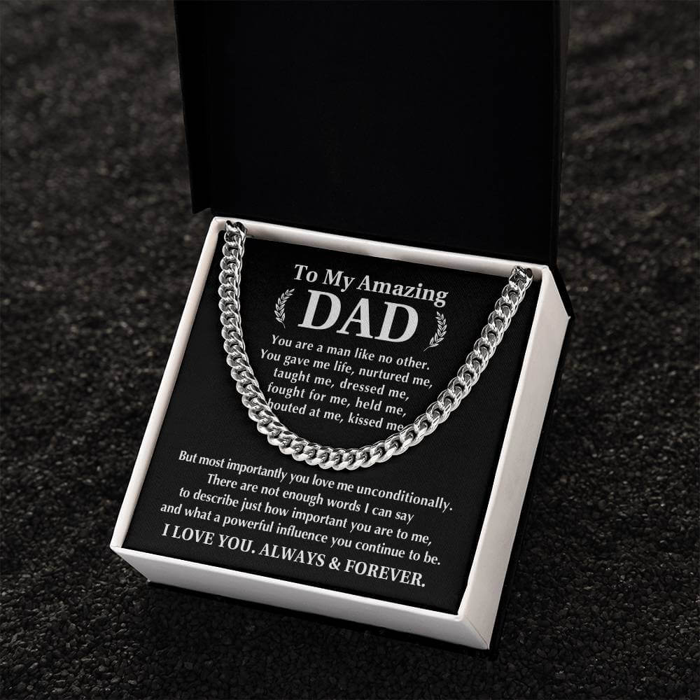 Always And Forever Men's Cuban Link Chain - Shopping Therapy, LLC Jewelry