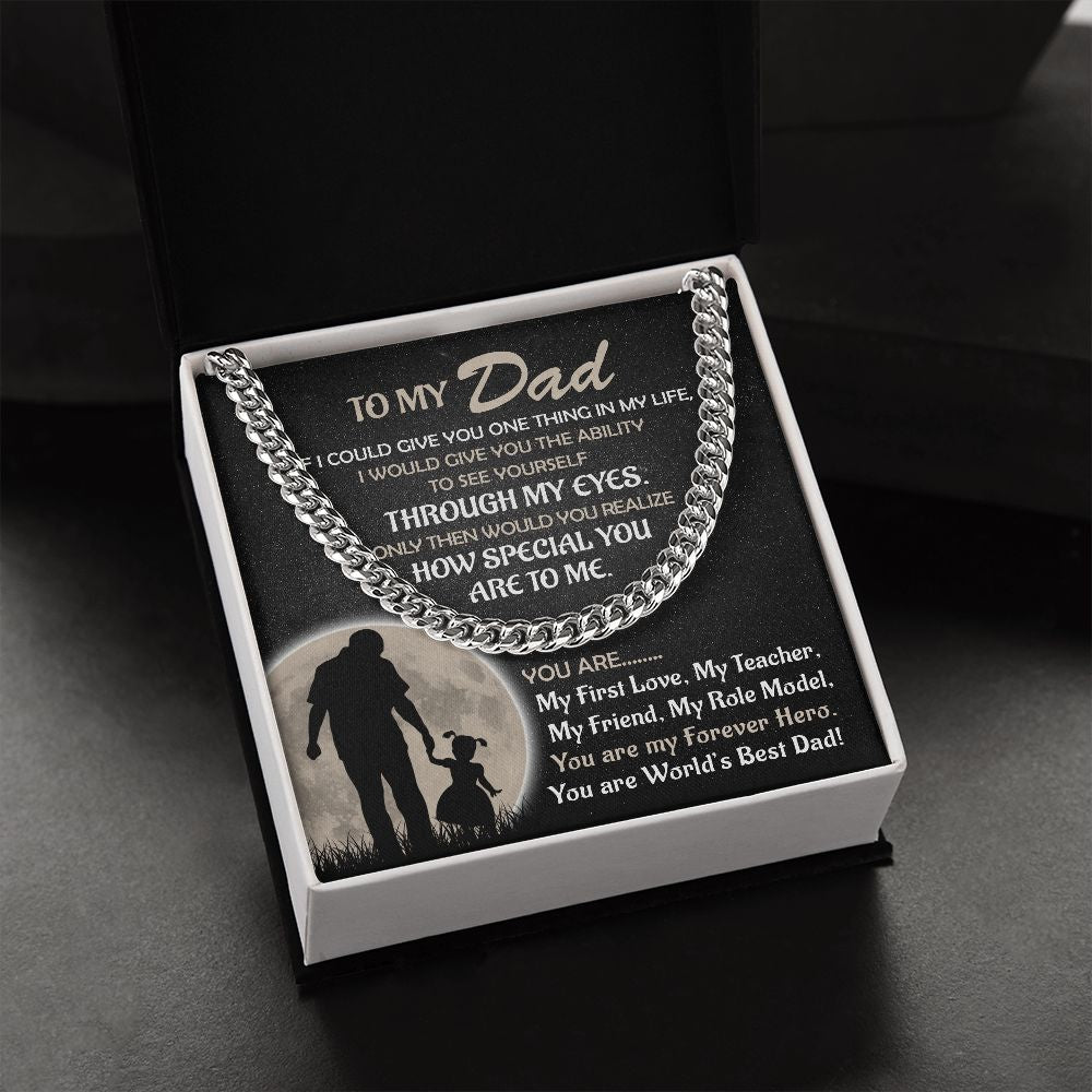 Worlds's Best Cuban Link Chain-Bold Gift For Fathers