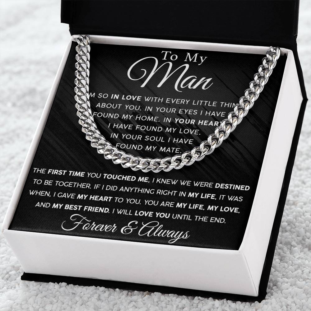 Until The End Men's Cuban Link Chain For Him - Shopping Therapy, LLC Jewelry