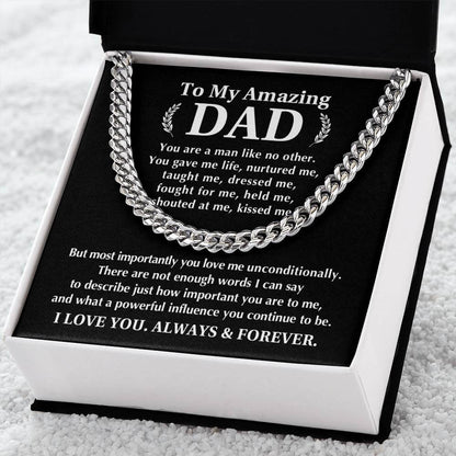 Always And Forever Men's Cuban Link Chain - Shopping Therapy, LLC Jewelry