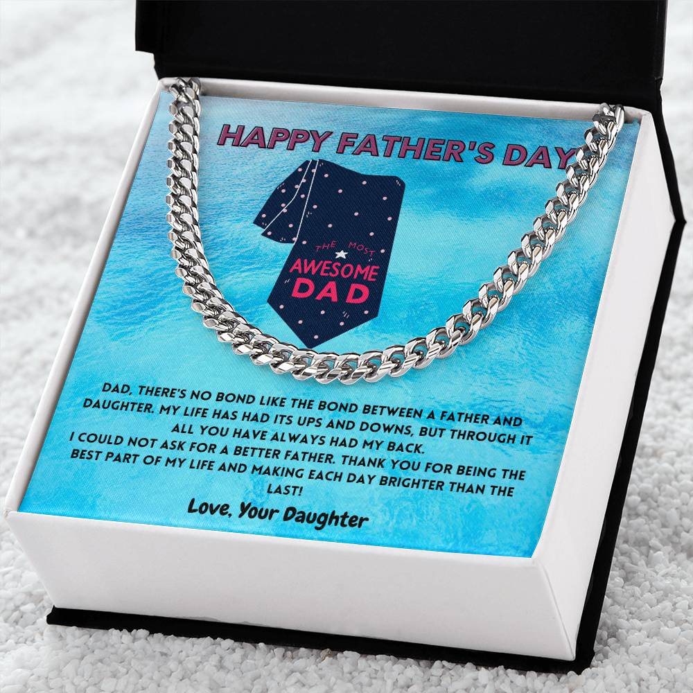 Father-N-Daughter Bond Men's Cuban Link Chain