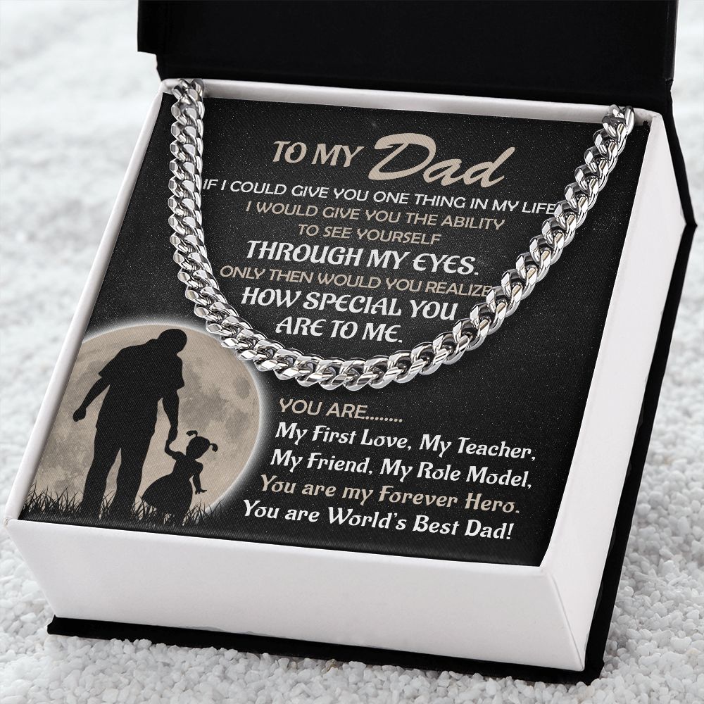 Worlds's Best Cuban Link Chain-Bold Gift For Fathers