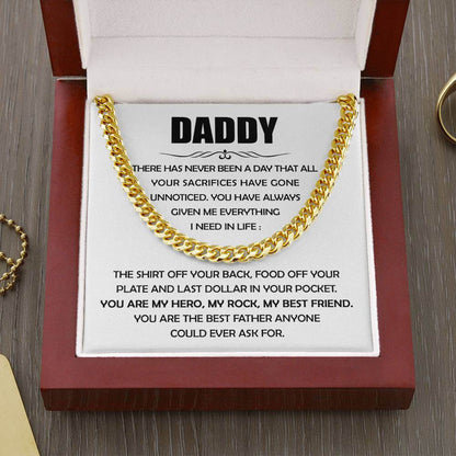 Best Father Ever Cuban Link Chain For Men