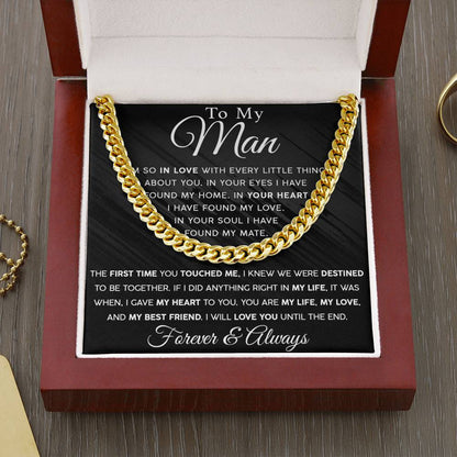 Until The End Men's Cuban Link Chain For Him - Shopping Therapy, LLC Jewelry