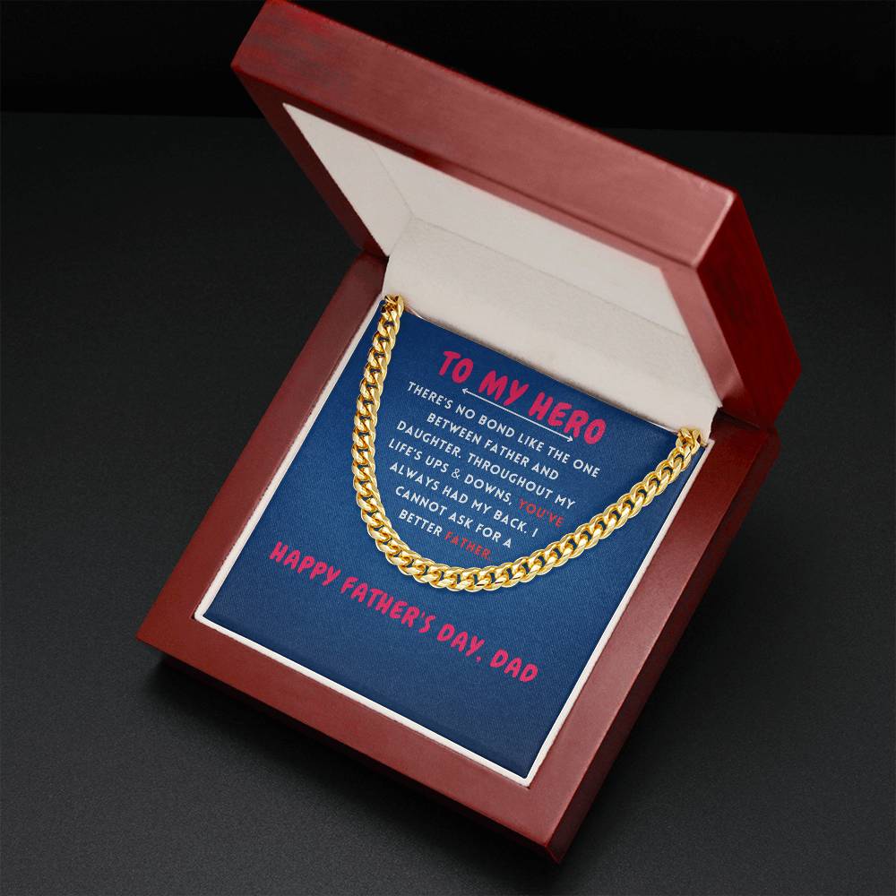 To My Hero Cuban Link Chain For Men