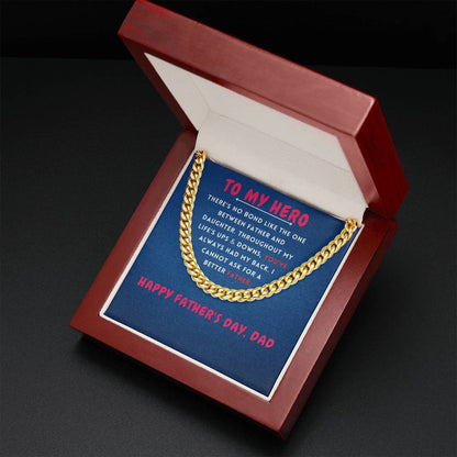 To My Hero Cuban Link Chain For Men - Shopping Therapy, LLC Jewelry