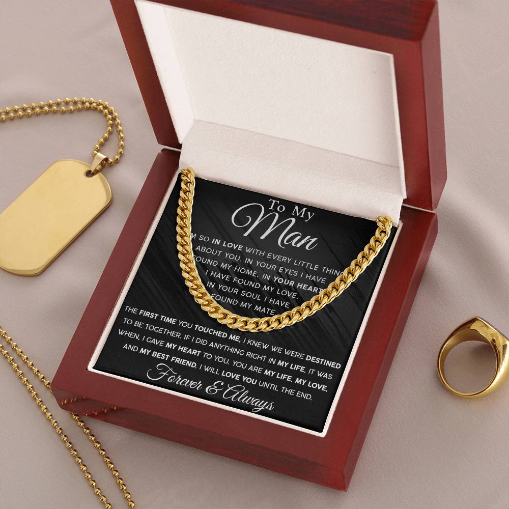 Until The End Men's Cuban Link Chain For Him - Shopping Therapy, LLC Jewelry