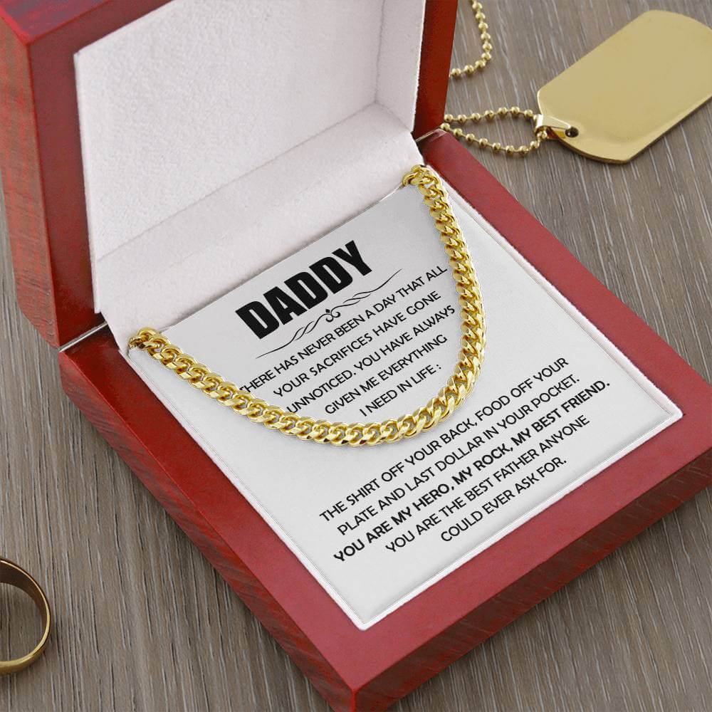 Best Father Ever Cuban Link Chain For Men