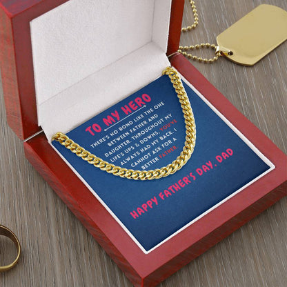To My Hero Cuban Link Chain For Men - Shopping Therapy, LLC Jewelry