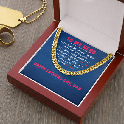 To My Hero Cuban Link Chain For Men
