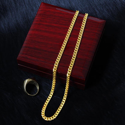 Bonus Dad Cuban Link Chain – Stepdad Gift, Father Figure Necklace for Men - Shopping Therapy, LLC Jewelry