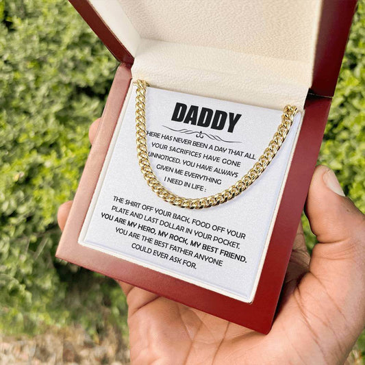 Best Father Ever Cuban Link Chain For Men - Shopping Therapy, LLC Jewelry