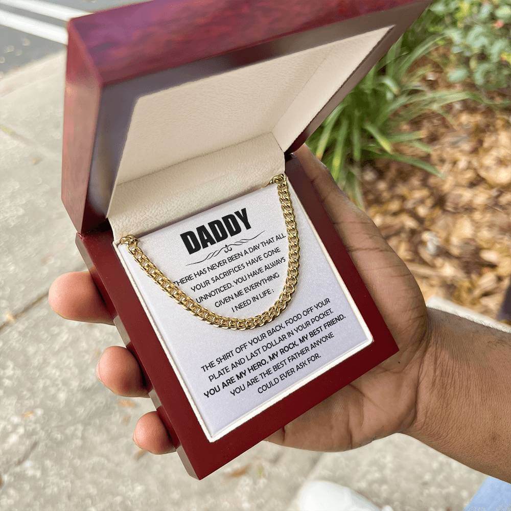 Best Father Ever Cuban Link Chain For Men