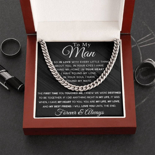 Until The End Men's Cuban Link Chain For Him - Shopping Therapy, LLC Jewelry